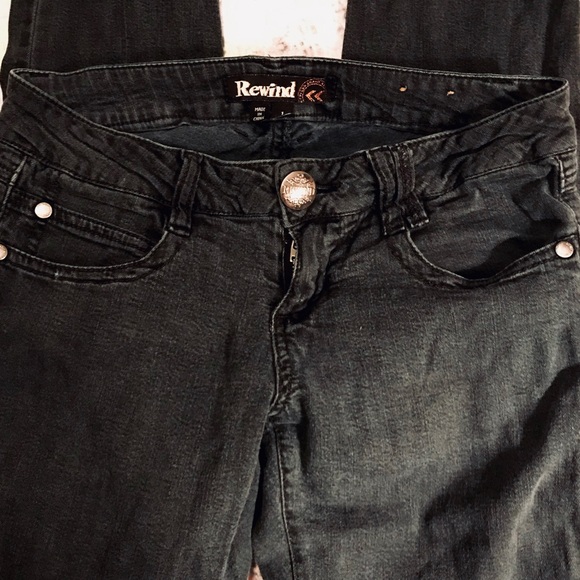 Black Skinny Rewind Jeans Sz.1 - Picture 1 of 6